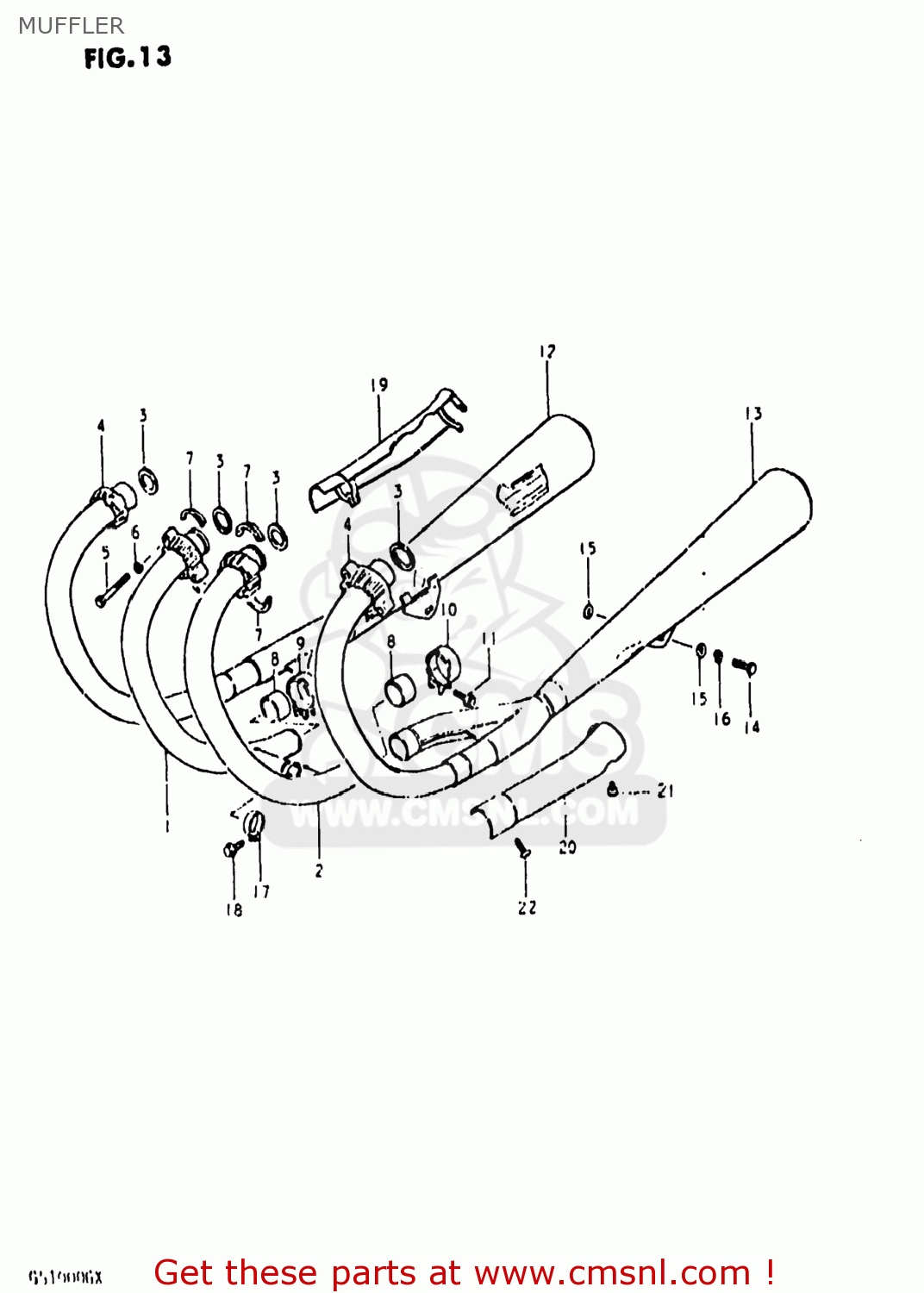 MUFFLER GS1000G 1980 (T) USA (E03)