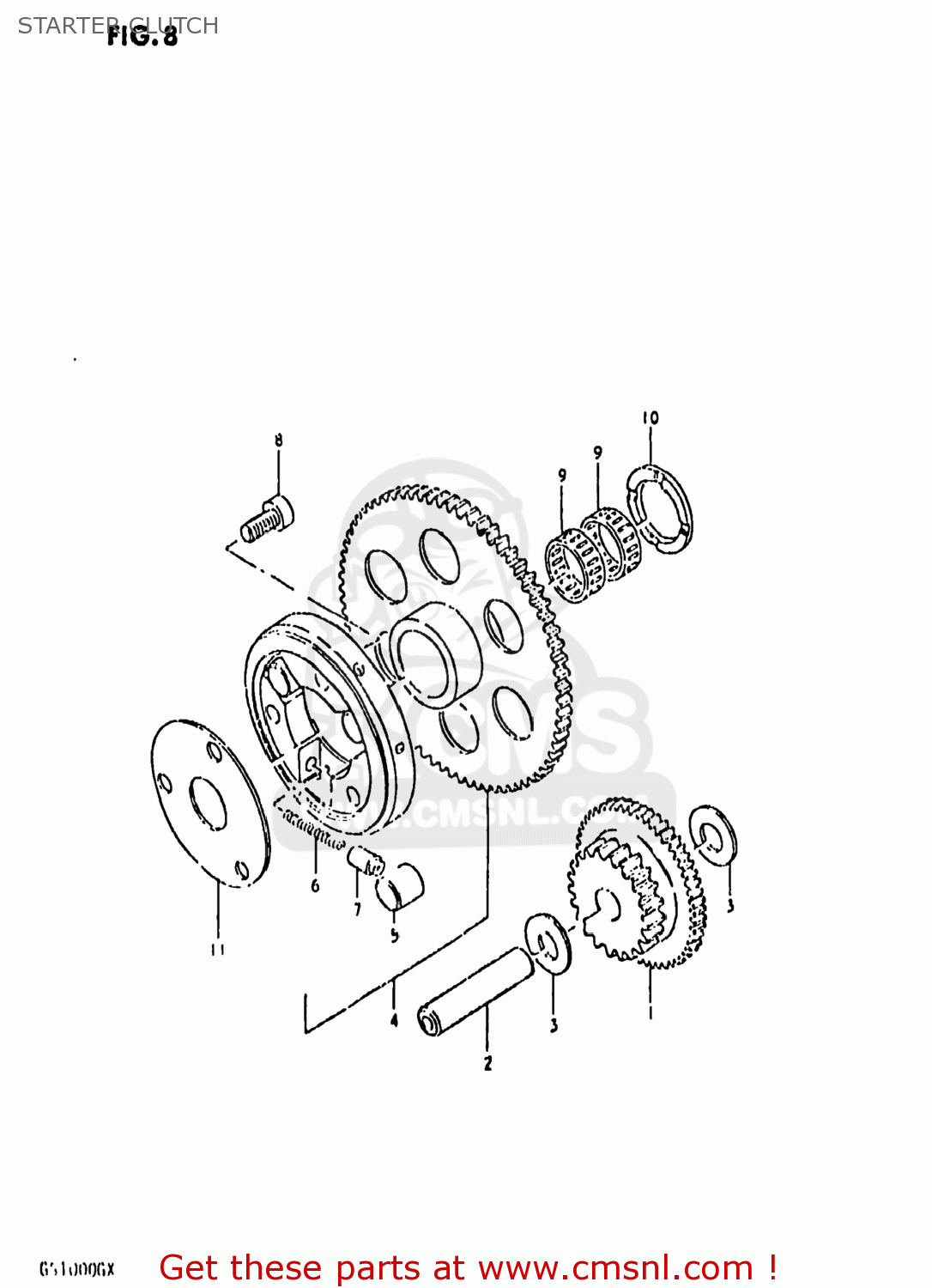 STARTER CLUTCH GS1000G 1980 (T) USA (E03)