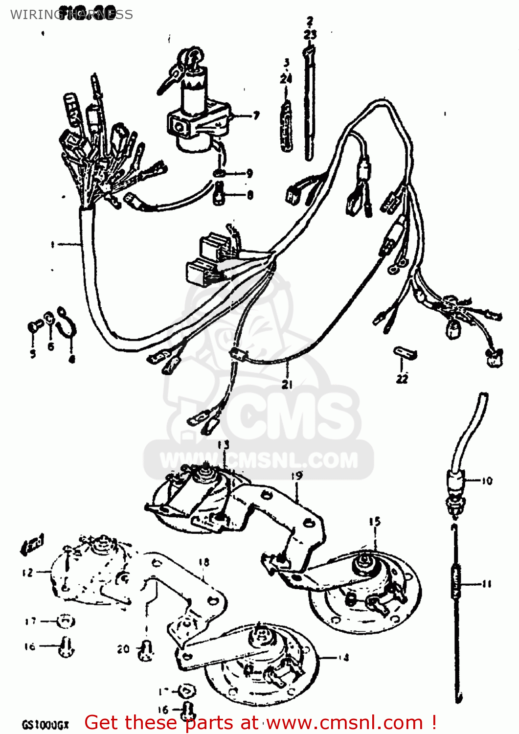 WIRING HARNESS GS1000G 1980 (T) USA (E03)