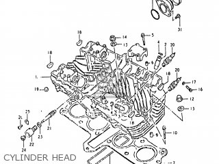 CYLINDER HEAD - GS1000G 1980 (T) USA (E03)