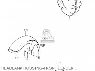 HEADLAMP HOUSING-FRONT FENDER - GS1000G 1980 (T) USA (E03)