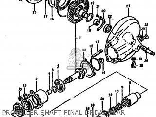 PROPELLER SHAFT-FINAL DRIVE GEAR - GS1000G 1980 (T) USA (E03)