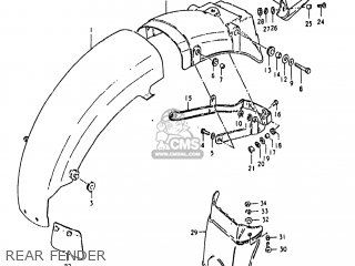 REAR FENDER - GS1000G 1980 (T) USA (E03)