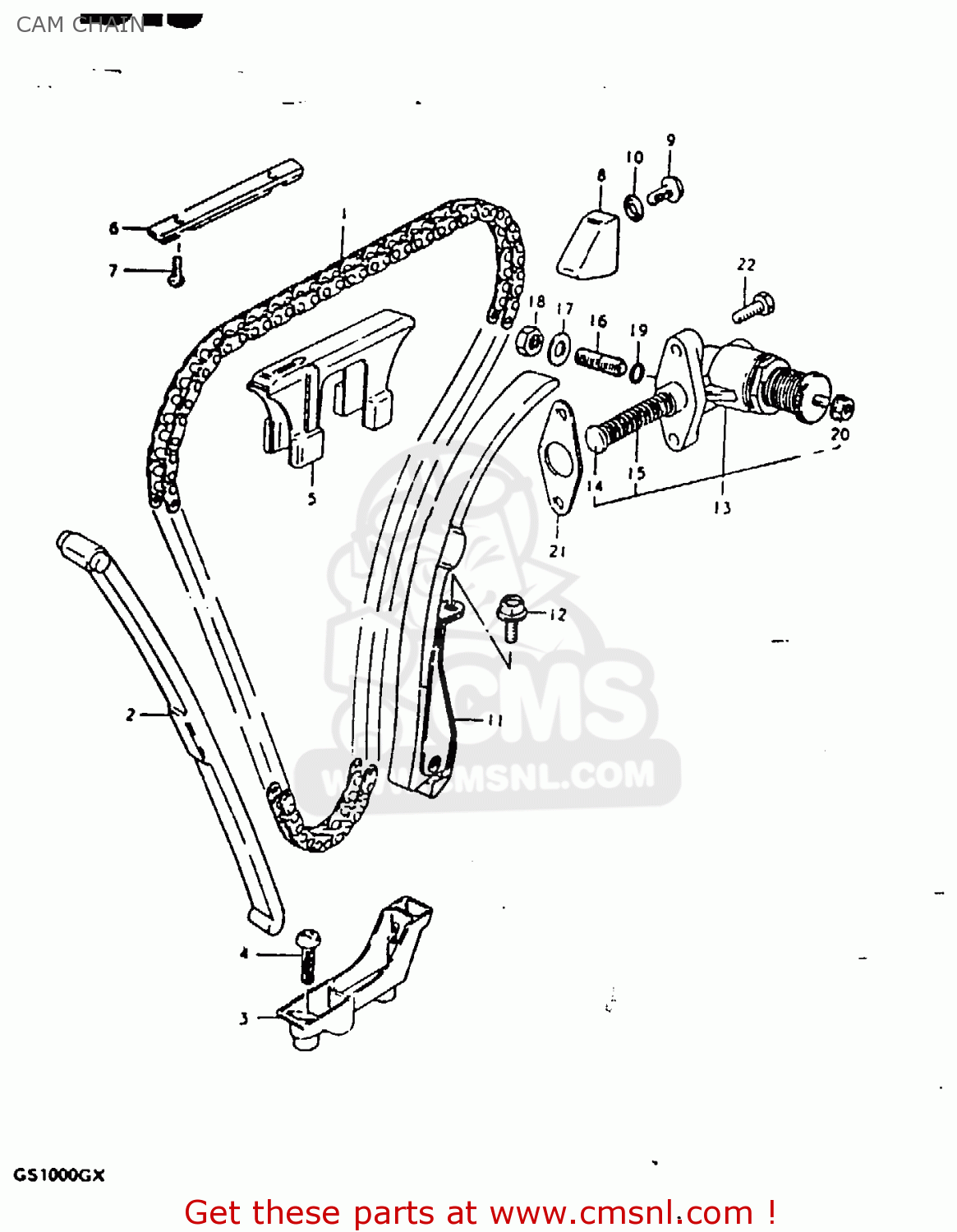 CAM CHAIN GS1000G 1981 (X) GENERAL EXPORT (E01)