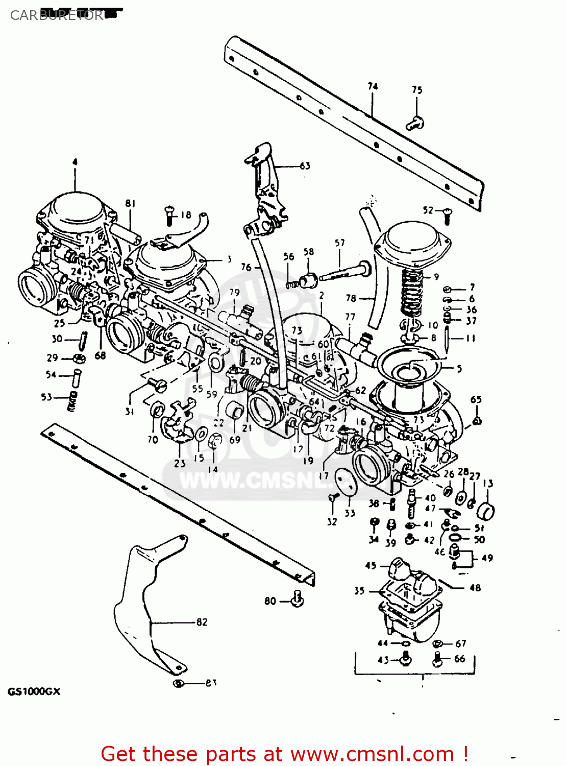 CARBURETOR GS1000G 1981 (X) GENERAL EXPORT (E01)