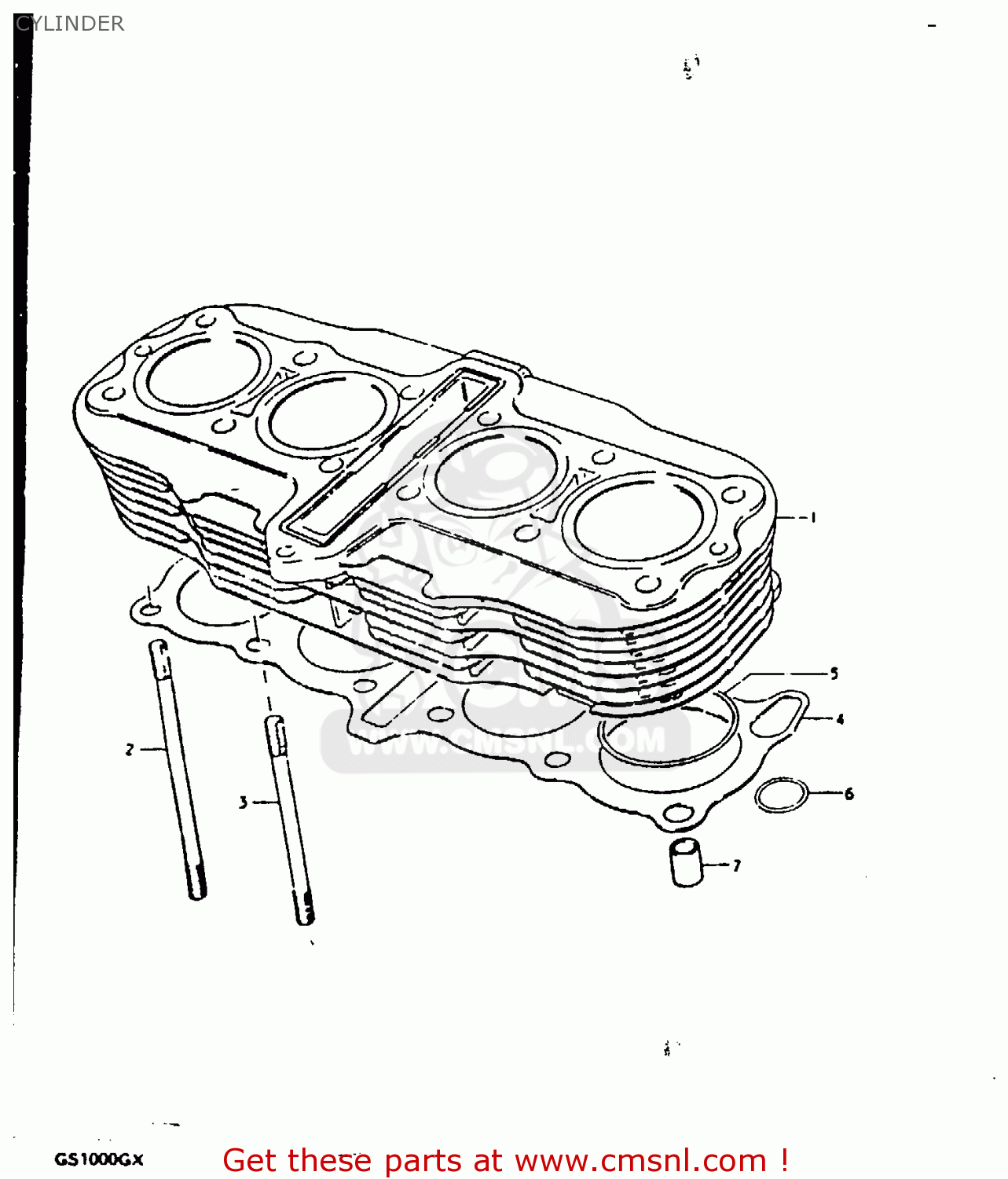 CYLINDER GS1000G 1981 (X) GENERAL EXPORT (E01)