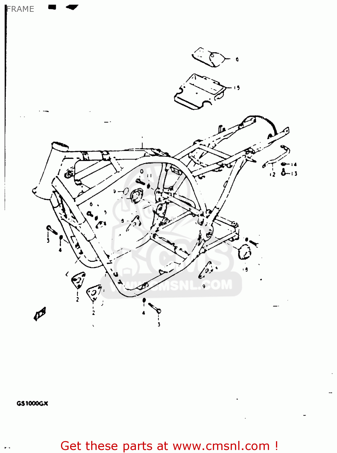 FRAME GS1000G 1981 (X) GENERAL EXPORT (E01)