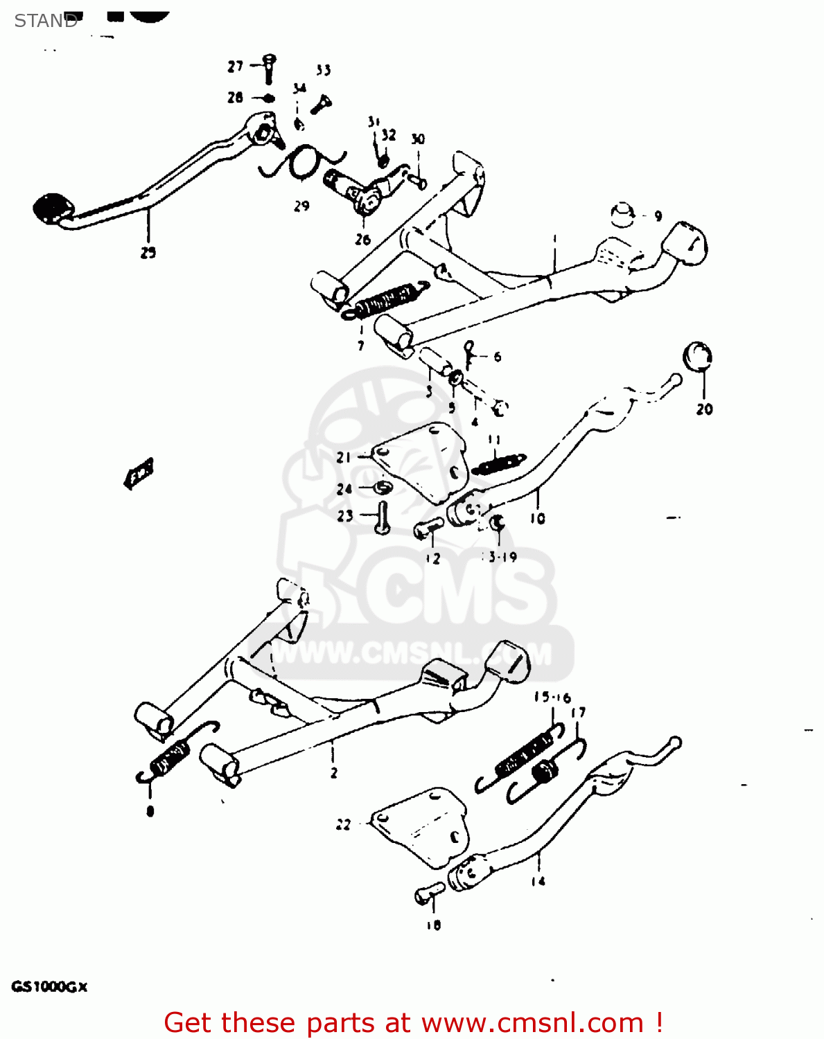 STAND GS1000G 1981 (X) GENERAL EXPORT (E01)