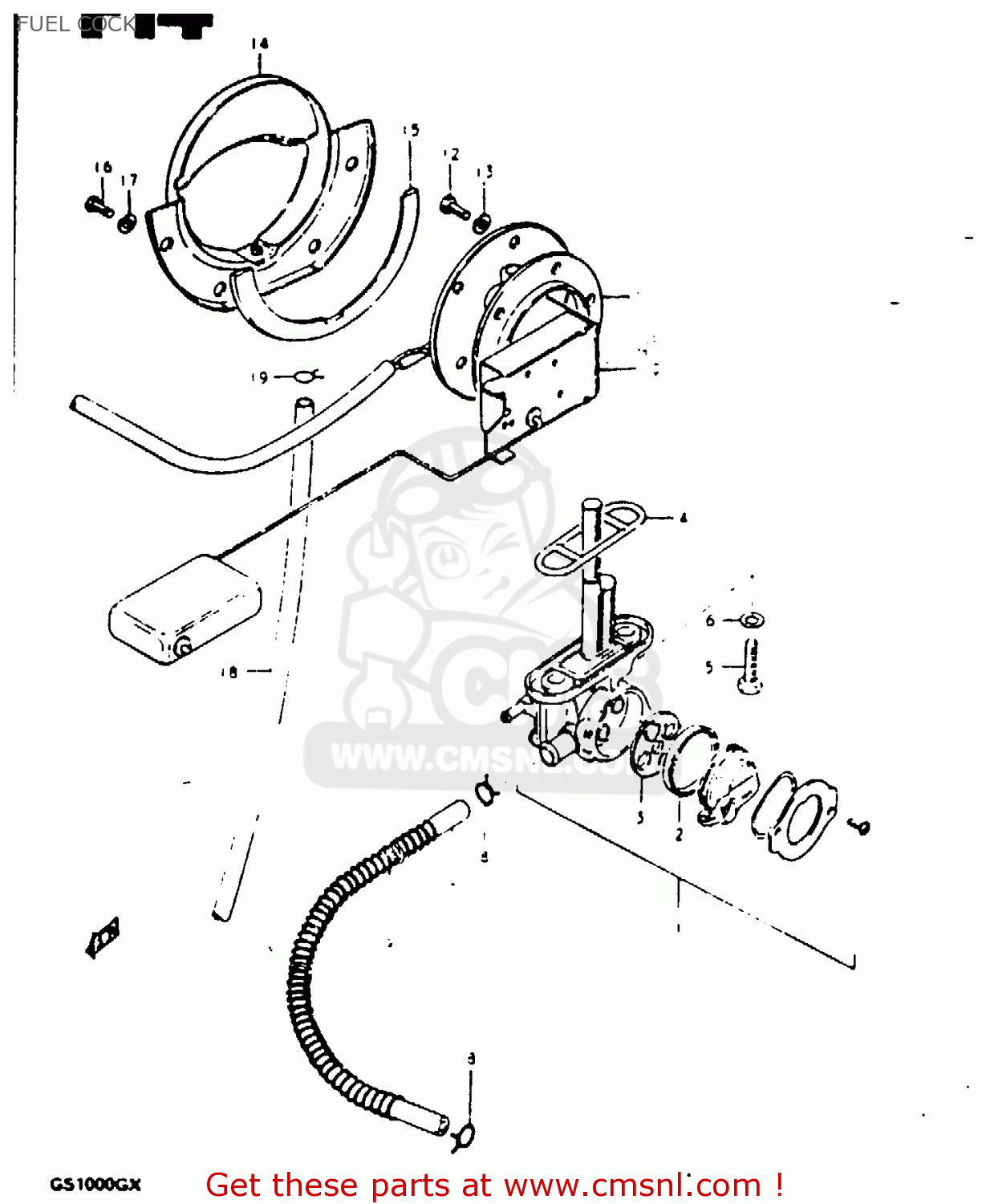 FUEL COCK GS1000G 1981 (X) GENERAL EXPORT (E01)