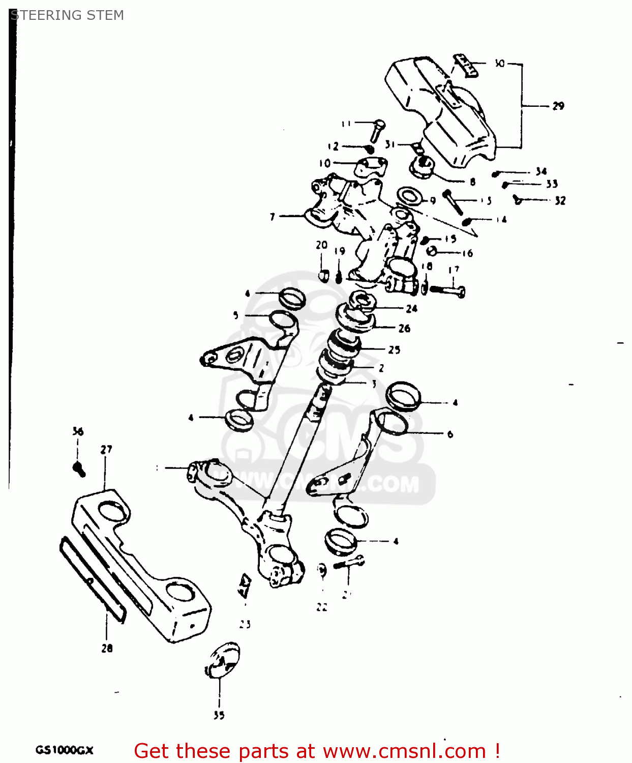 STEERING STEM GS1000G 1981 (X) GENERAL EXPORT (E01)
