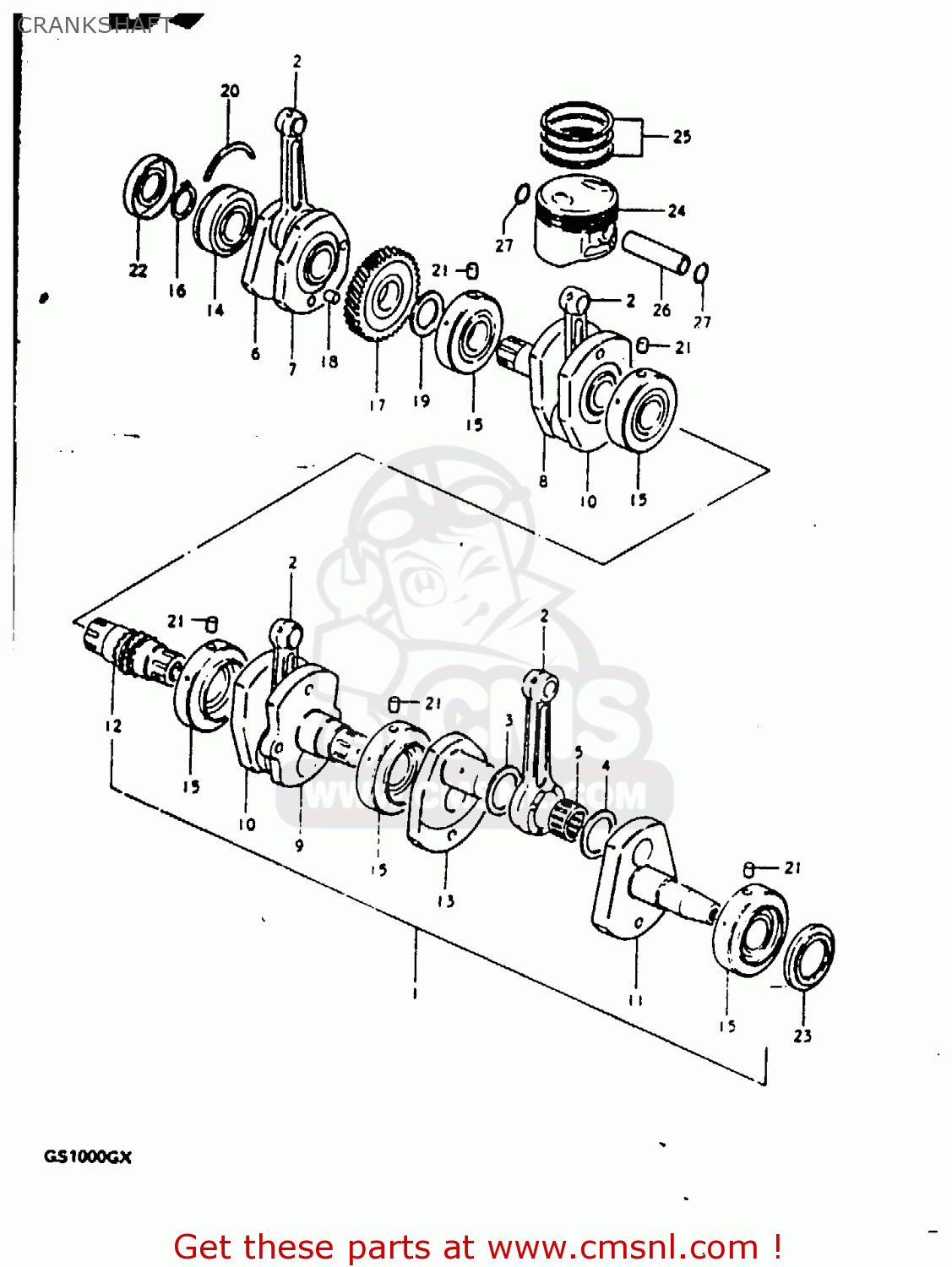 CRANKSHAFT GS1000G 1981 (X) GENERAL EXPORT (E01)