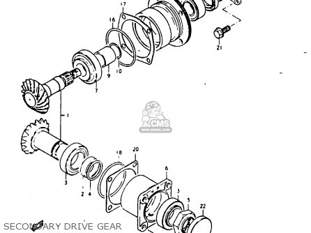 SECONDARY DRIVE GEAR - GS1000G 1981 (X) GENERAL EXPORT (E01)