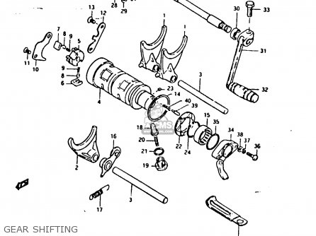 GEAR SHIFTING - GS1000G 1981 (X) GENERAL EXPORT (E01)
