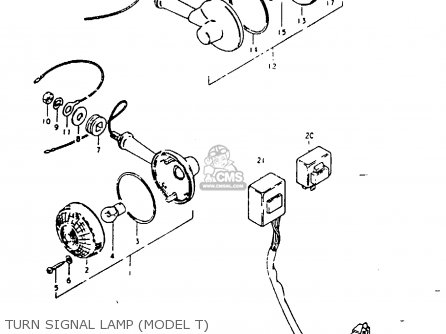 TURN SIGNAL LAMP (MODEL T) - GS1000G 1981 (X) GENERAL EXPORT (E01)