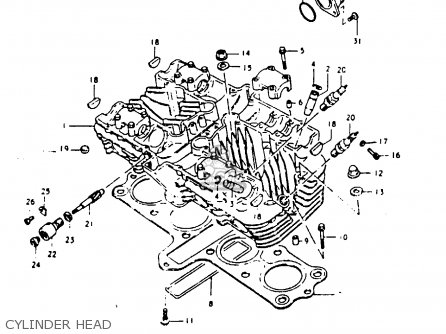 CYLINDER HEAD - GS1000G 1981 (X) GENERAL EXPORT (E01)
