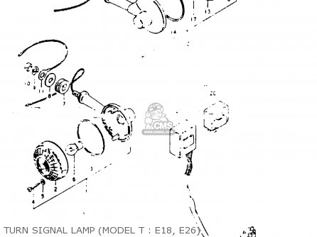 TURN SIGNAL LAMP (MODEL T : E18, E26) - GS1000G 1981 (X) GENERAL EXPORT (E01)