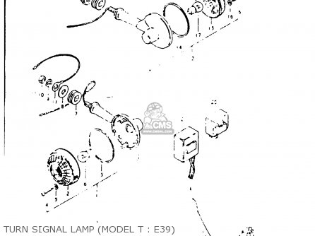 TURN SIGNAL LAMP (MODEL T : E39) - GS1000G 1981 (X) GENERAL EXPORT (E01)