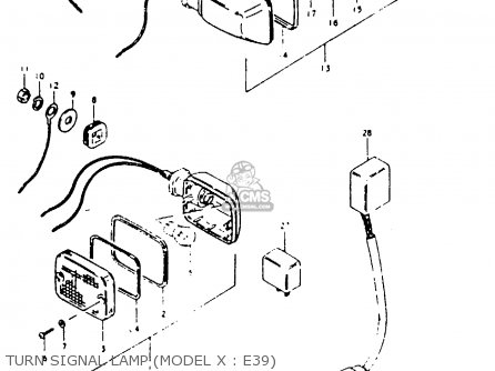 TURN SIGNAL LAMP (MODEL X : E39) - GS1000G 1981 (X) GENERAL EXPORT (E01)