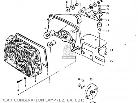 REAR COMBINATION LAMP (E2, E4, E21) - GS1000G 1981 (X) GENERAL EXPORT (E01)
