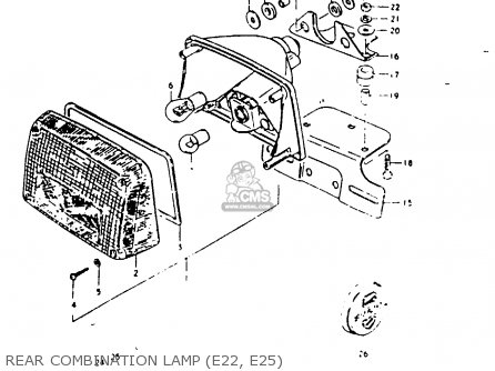 REAR COMBINATION LAMP (E22, E25) - GS1000G 1981 (X) GENERAL EXPORT (E01)