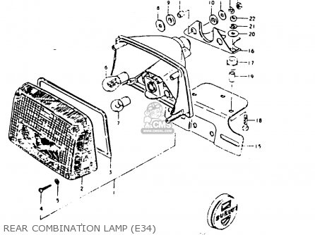REAR COMBINATION LAMP (E34) - GS1000G 1981 (X) GENERAL EXPORT (E01)