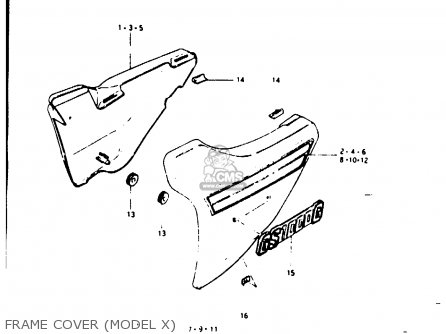 FRAME COVER (MODEL X) - GS1000G 1981 (X) GENERAL EXPORT (E01)
