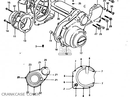 CRANKCASE COVER - GS1000G 1981 (X) GENERAL EXPORT (E01)