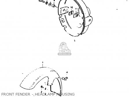 FRONT FENDER - HEADLAMP HOUSING - GS1000G 1981 (X) GENERAL EXPORT (E01)