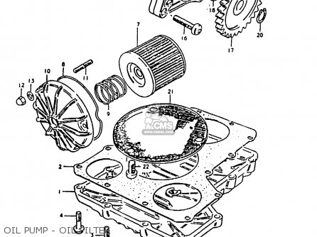 OIL PUMP - OIL FILTER - GS1000G 1981 (X) GENERAL EXPORT (E01)