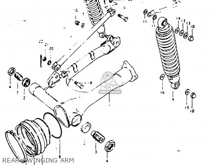 REAR SWINGING ARM - GS1000G 1981 (X) GENERAL EXPORT (E01)