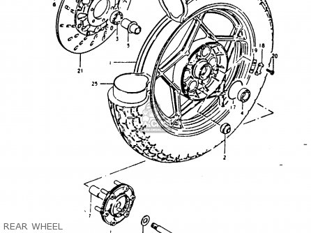 REAR WHEEL - GS1000G 1981 (X) GENERAL EXPORT (E01)