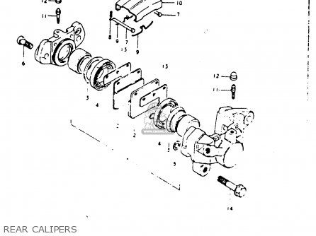 REAR CALIPERS - GS1000G 1981 (X) GENERAL EXPORT (E01)