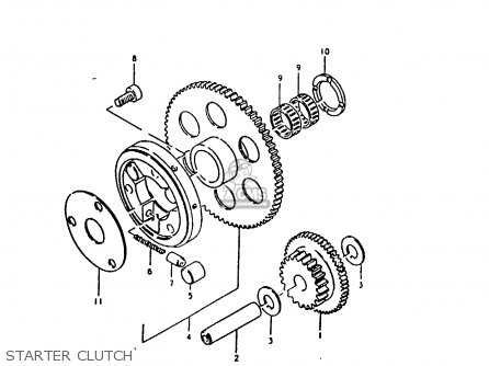 STARTER CLUTCH - GS1000G 1981 (X) GENERAL EXPORT (E01)