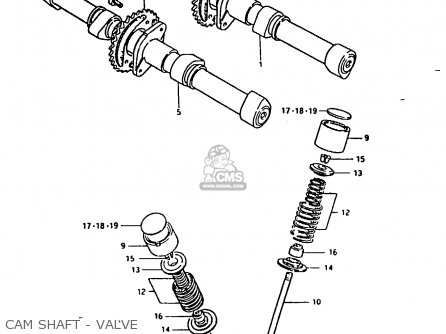 CAM SHAFT - VALVE - GS1000G 1981 (X) GENERAL EXPORT (E01)