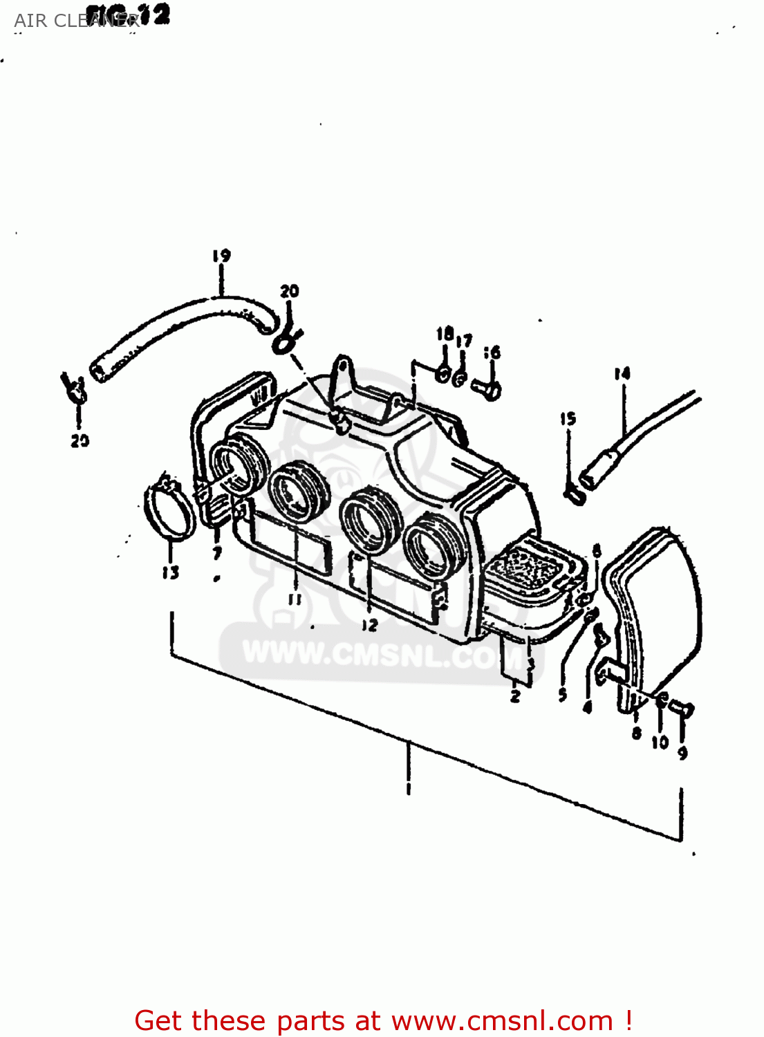 AIR CLEANER GS1000G 1981 (X) USA (E03)