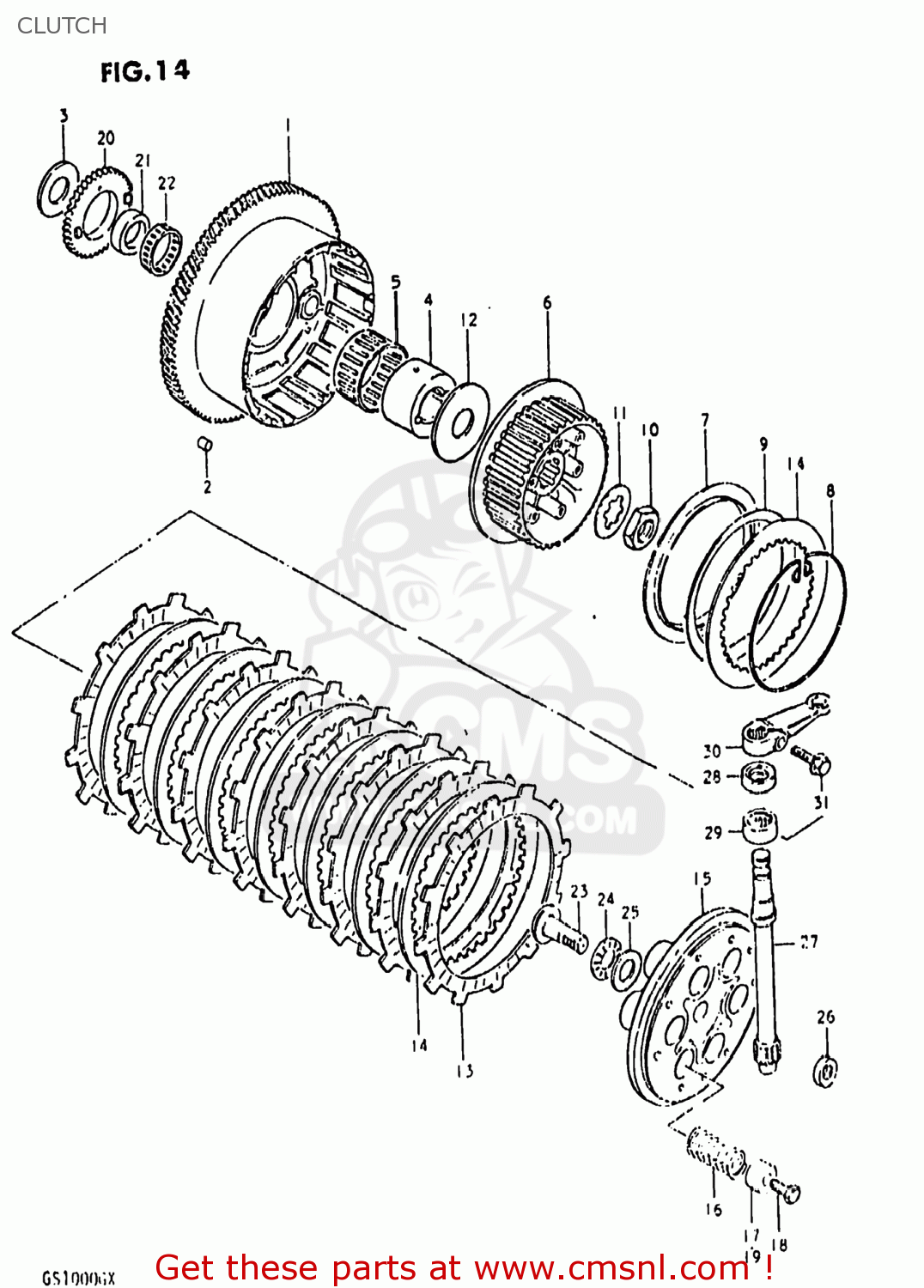 CLUTCH GS1000G 1981 (X) USA (E03)