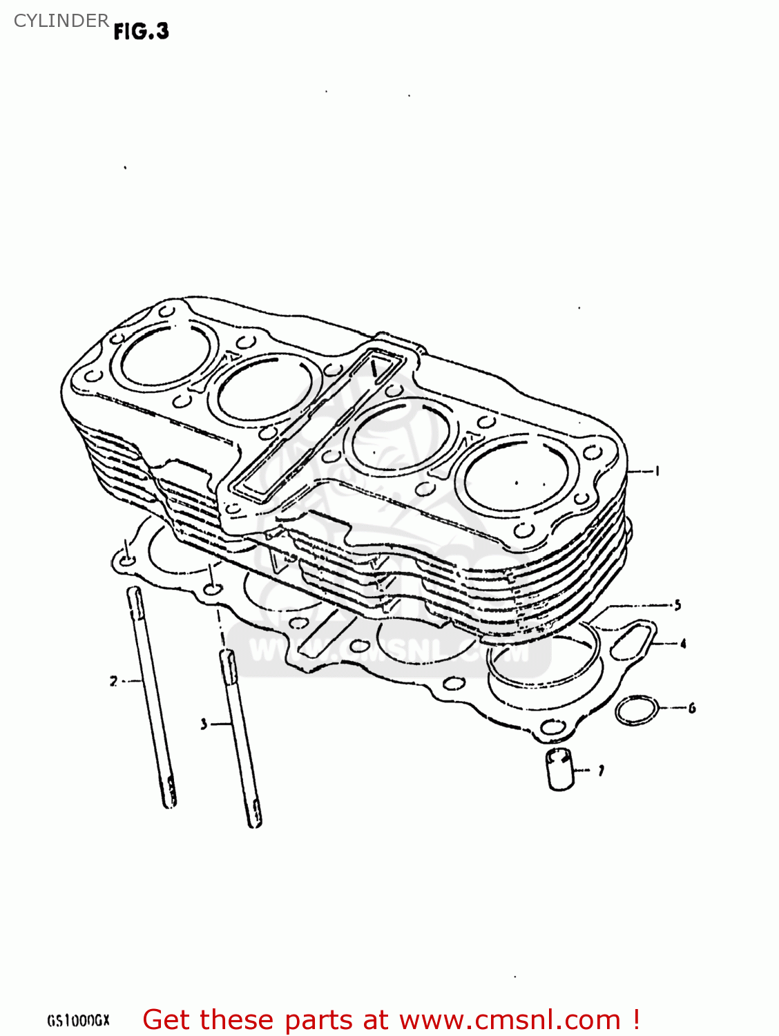 CYLINDER GS1000G 1981 (X) USA (E03)