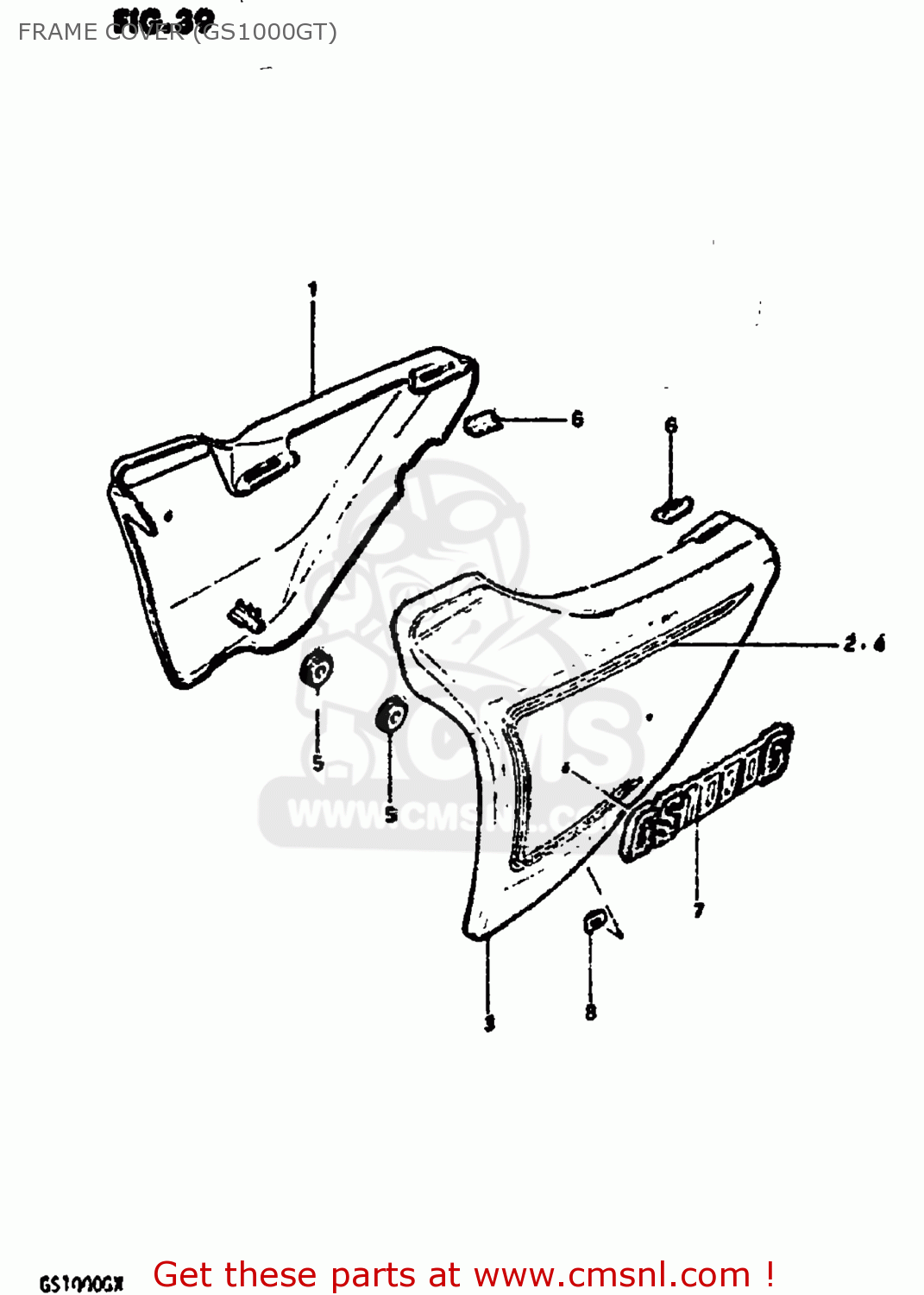 FRAME COVER (GS1000GT) GS1000G 1981 (X) USA (E03)