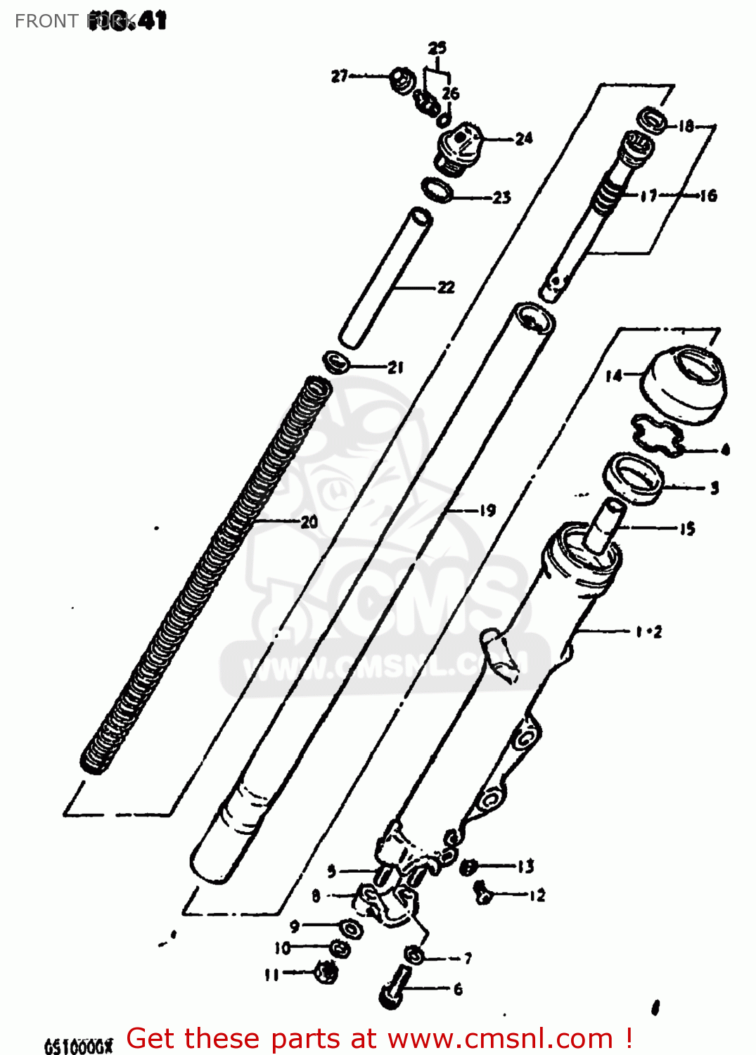 FRONT FORK GS1000G 1981 (X) USA (E03)