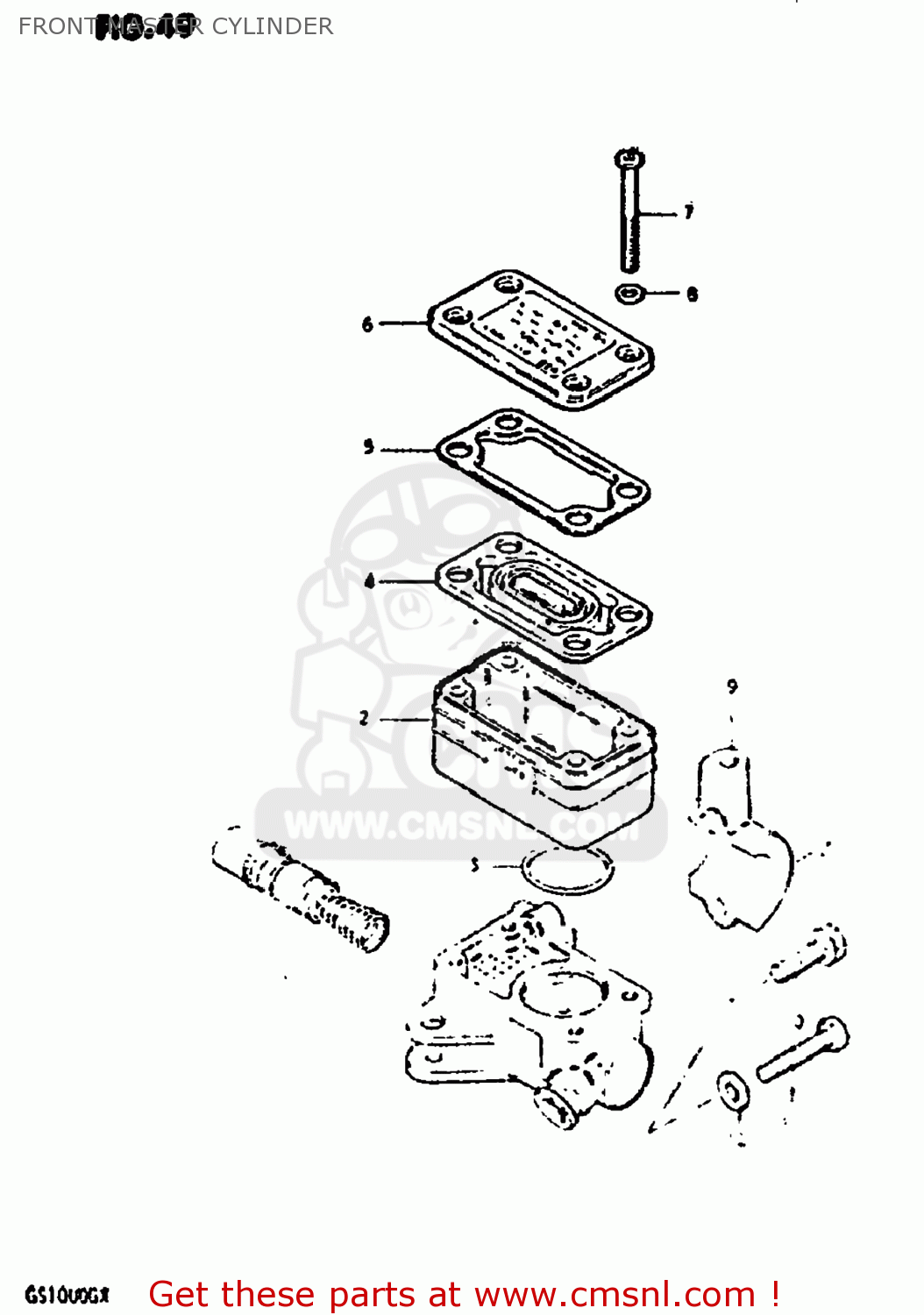 FRONT MASTER CYLINDER GS1000G 1981 (X) USA (E03)