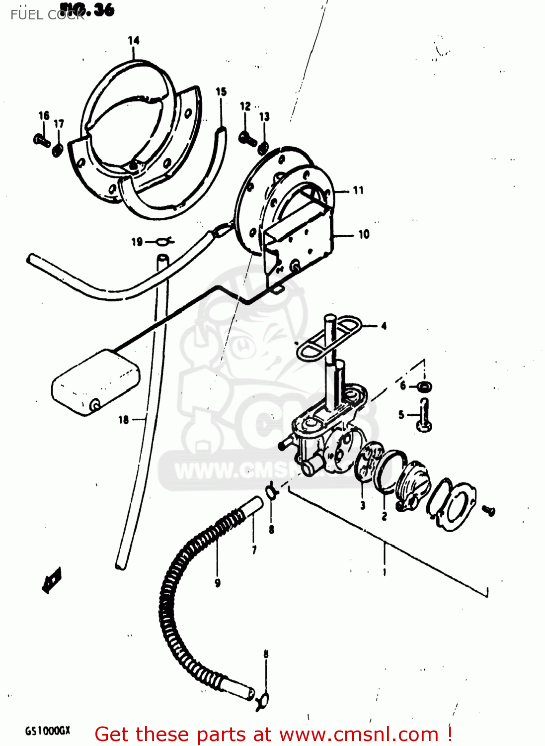 FUEL COCK GS1000G 1981 (X) USA (E03)