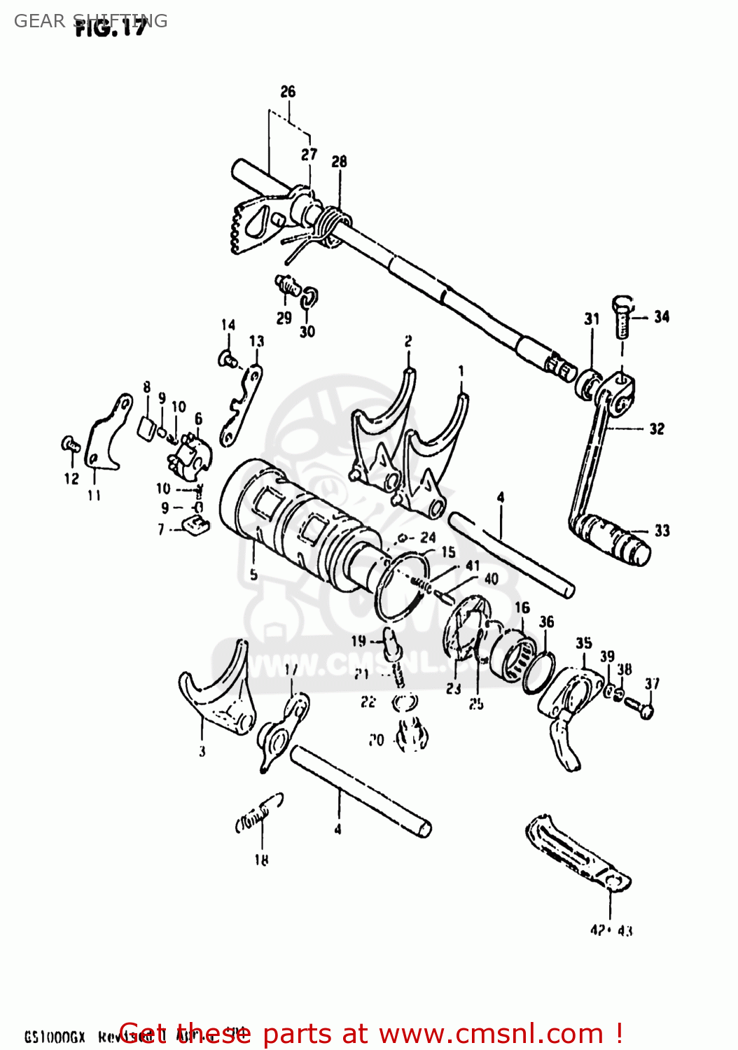 GEAR SHIFTING GS1000G 1981 (X) USA (E03)