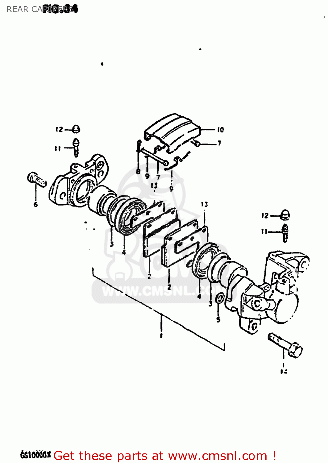 REAR CARIPERS GS1000G 1981 (X) USA (E03)