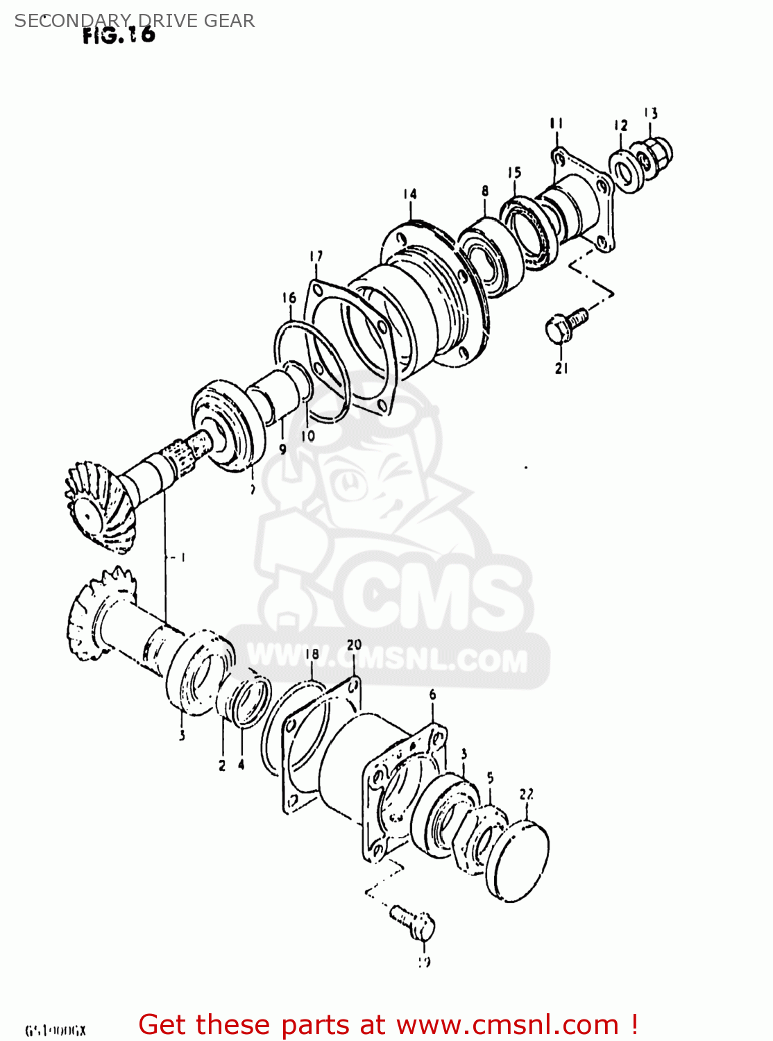 SECONDARY DRIVE GEAR GS1000G 1981 (X) USA (E03)