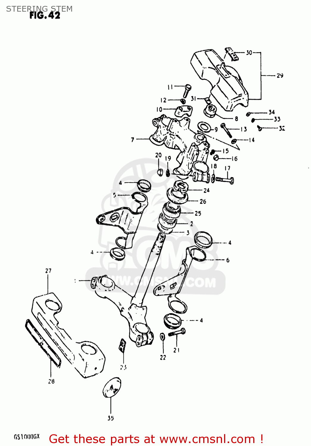 STEERING STEM GS1000G 1981 (X) USA (E03)