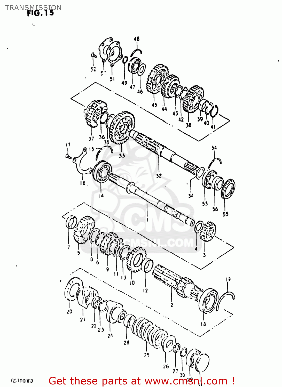 TRANSMISSION GS1000G 1981 (X) USA (E03)