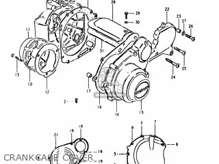 CRANKCASE COVER - GS1000G 1981 (X) USA (E03)