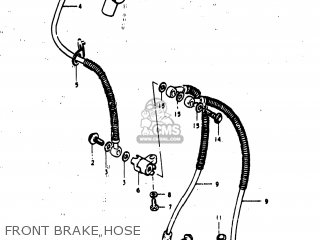 FRONT BRAKE HOSE - GS1000G 1981 (X) USA (E03)