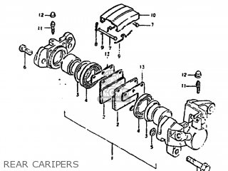 REAR CARIPERS - GS1000G 1981 (X) USA (E03)