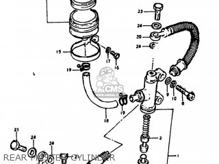 REAR MASTER CYLINDER - GS1000G 1981 (X) USA (E03)